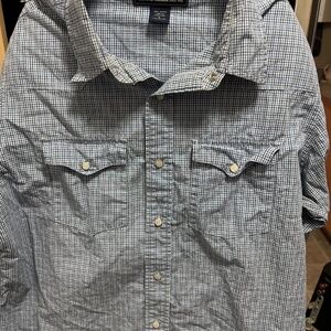 Abercrombie & Fitch Large Green Plaid Long Sleeve Shirt